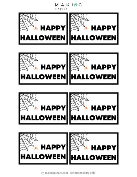 free printable halloween tags black and white|free halloween tags to print.